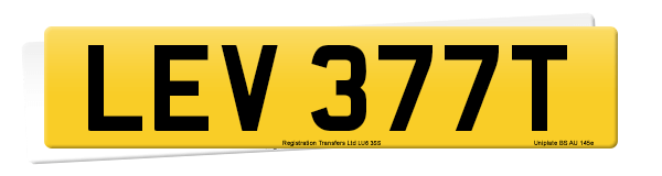Registration number LEV 377T